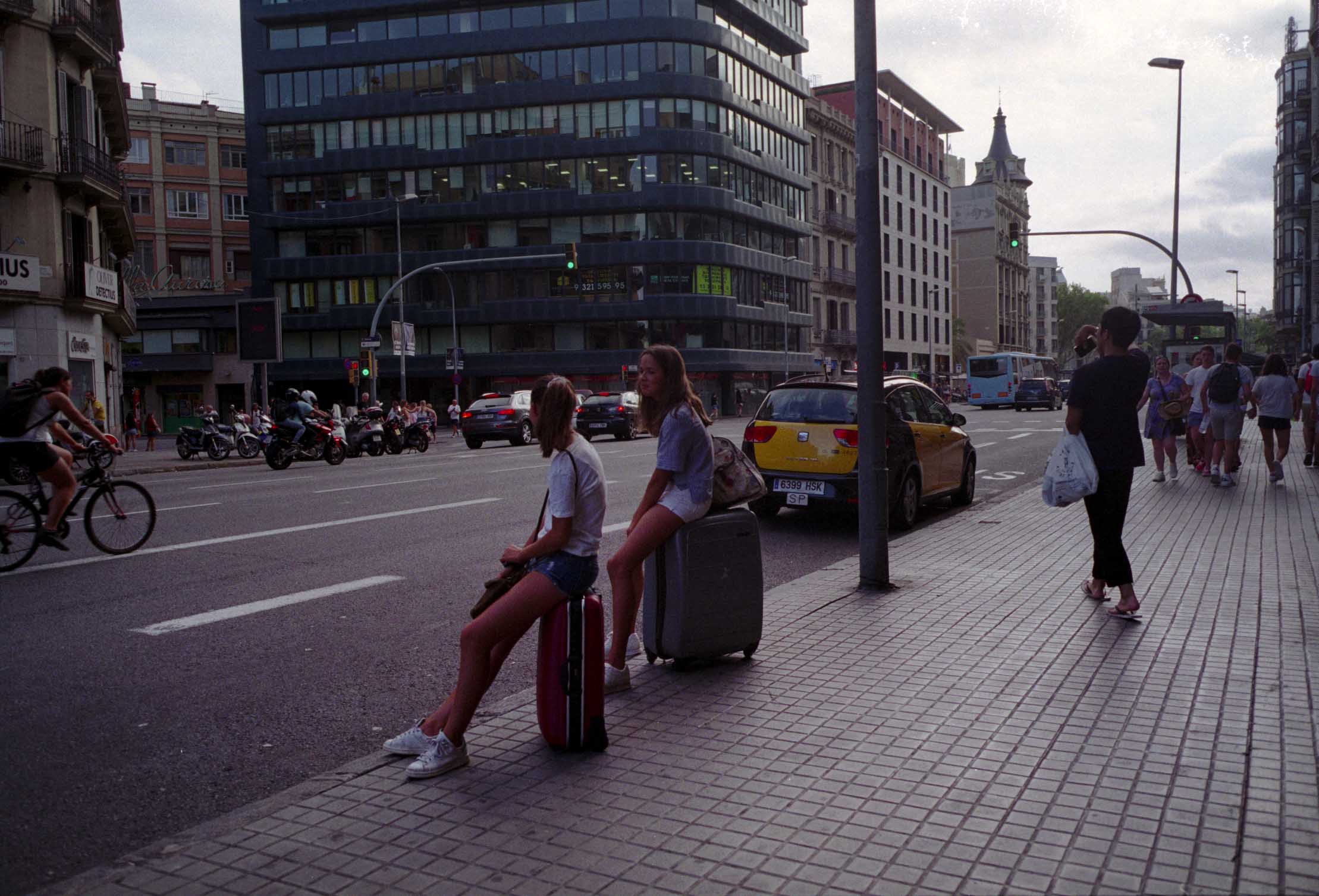 Barcelona, turismo, maletas